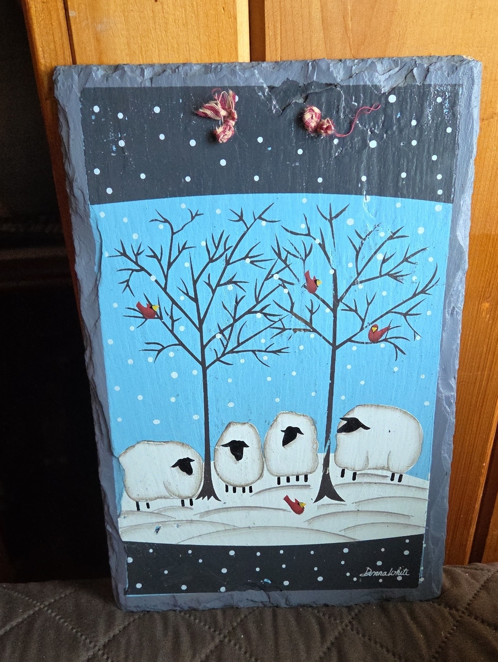 Hand Painted Slate Wall Hanging